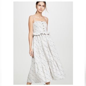 GANNI Printed Poplin Dress